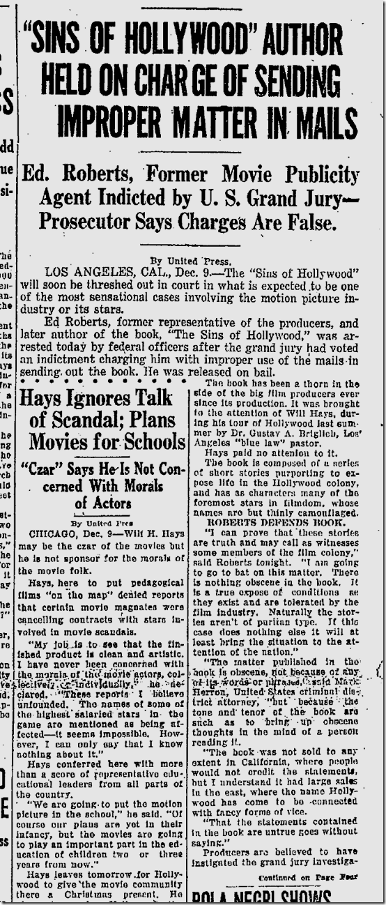 Dec. 10, 1922, Des Moines Capital