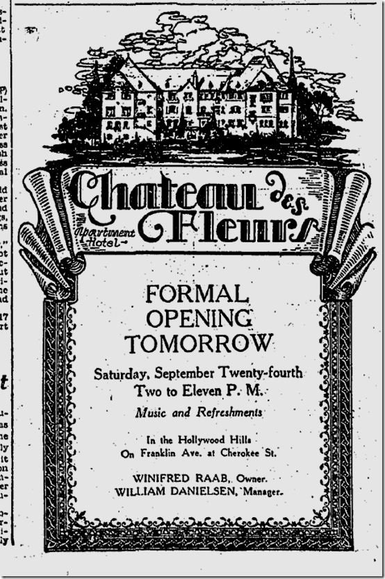Sept. 23, 1927, Chateau des Fleurs