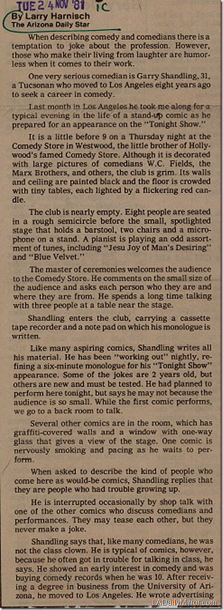 Nov. 24, 1981, Garry Shandling