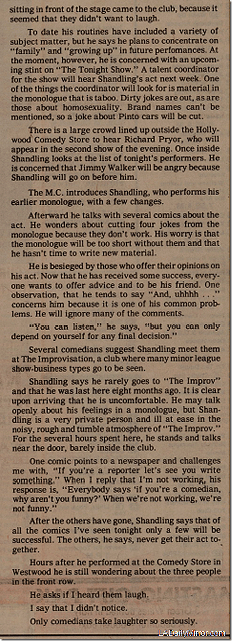 Nov. 24, 1981, Garry Shandling