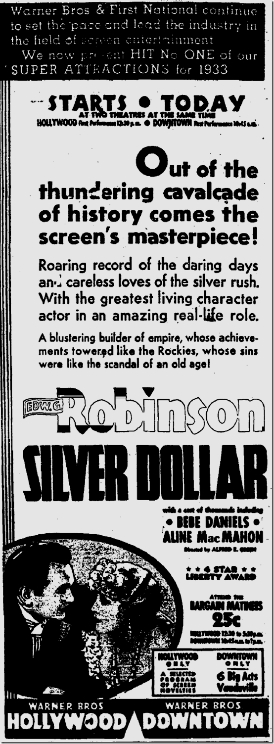 Dec. 29, 1932, 'Silver Dollar' Dec. 29, 1932, 'Silver Dollar'