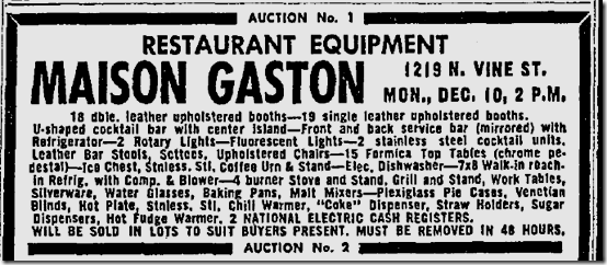 Maison Gaston Auction 