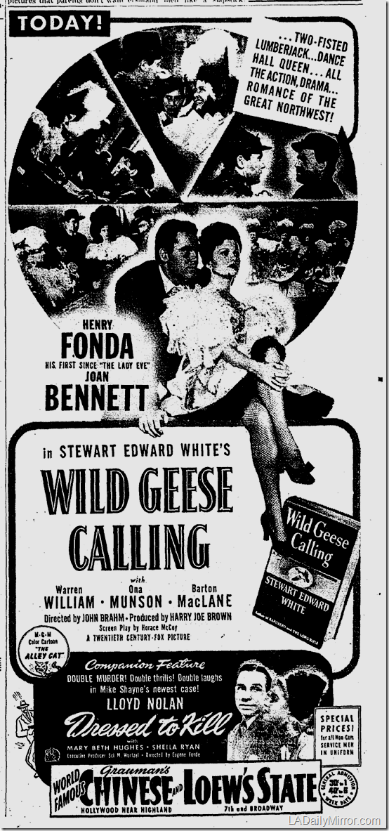 Dressed to Kill, Aug. 8, 1941 