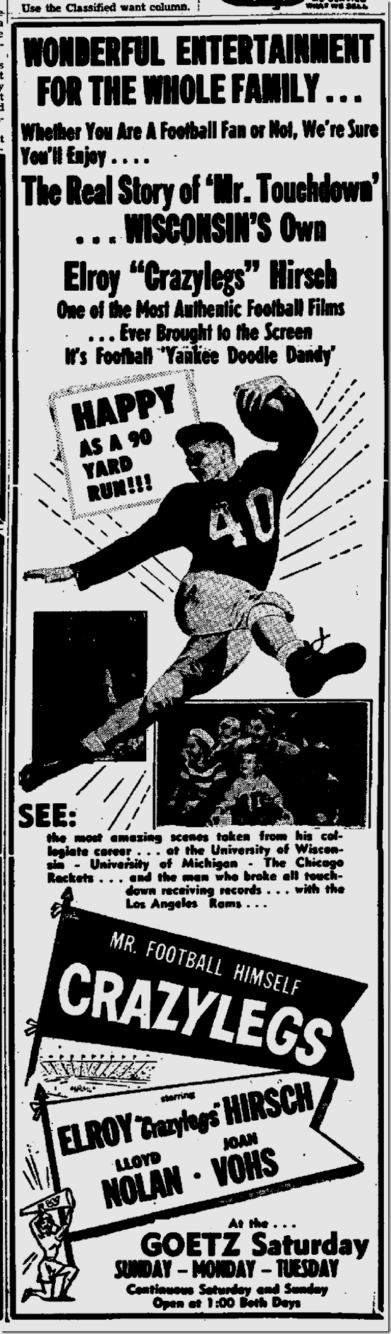 Nov. 13, 1953, Elroy Hirsch