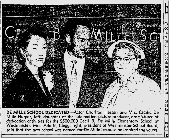 April 29, 1959, DeMille Junior High 