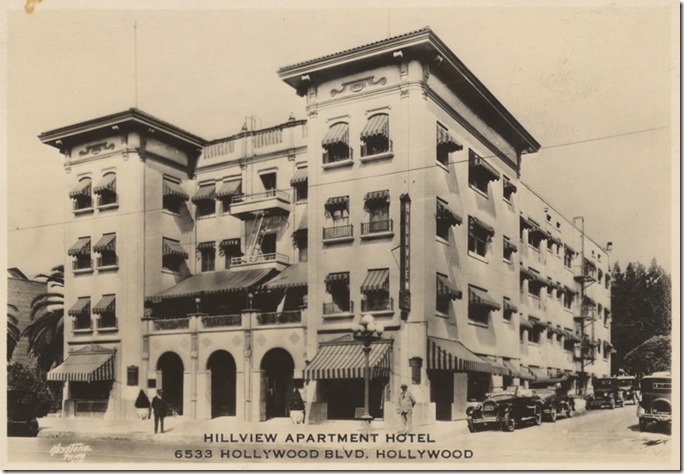 Hillview Apartments, Postcard 