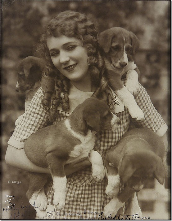 Mary Pickford and dogs, by Rahmn 