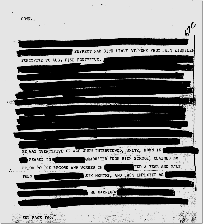 FBI File Elizabeth Short 