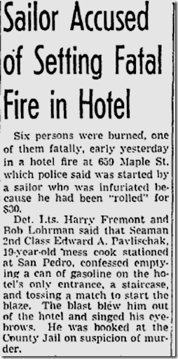Jan. 4, 1947, Hotel Fire 