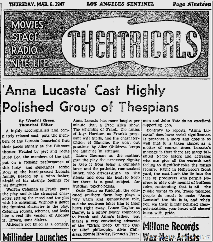 March 6, 1947, Los Angeles Sentinel March 6, 1947, Los Angeles Sentinel
