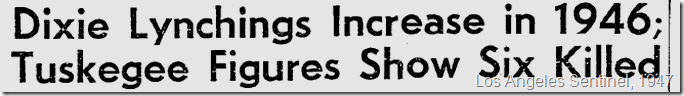 Jan. 9, 1947, Lynchings