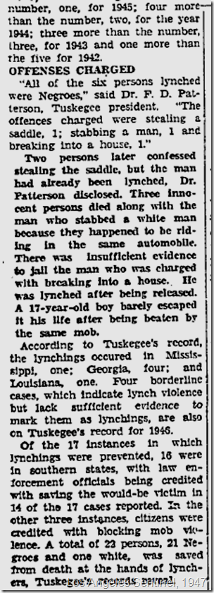 Jan. 9, 1947, Lynchings