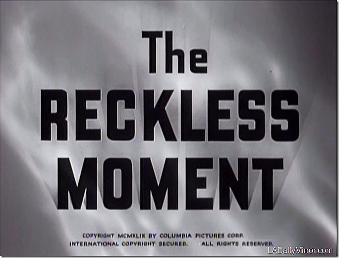 Jan. 20, 2018, The Reckless Moment 