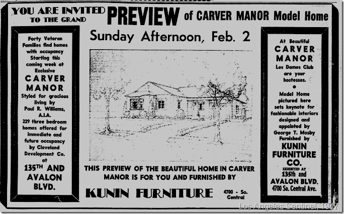 Jan. 30, 1947, Carver Manor Jan. 30, 1947, Carver Manor