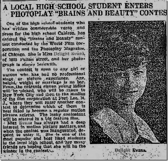 Delight Evans High School Contest