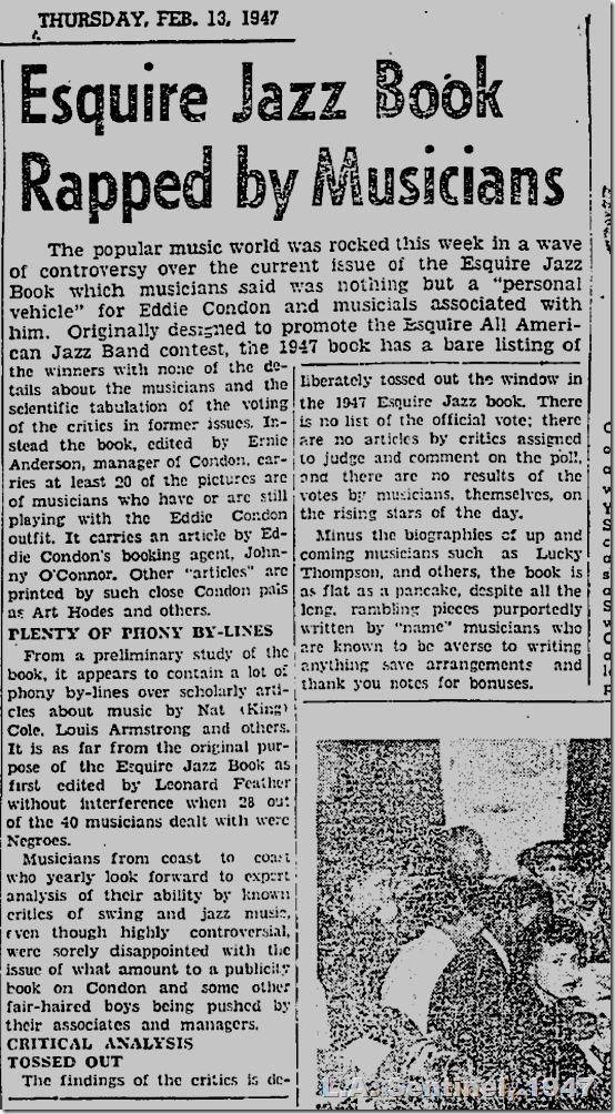 Feb. 13, 1947, Esquire Jazz Book 