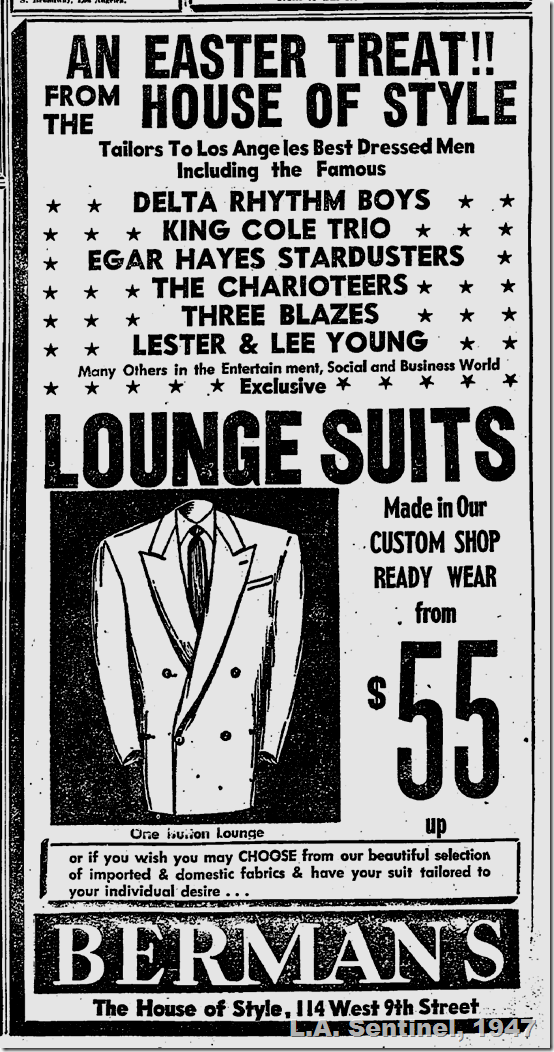 March 27, 1947, Lounge Suits 