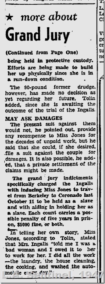 March 27, 1947, Ingalls Slavery Case 