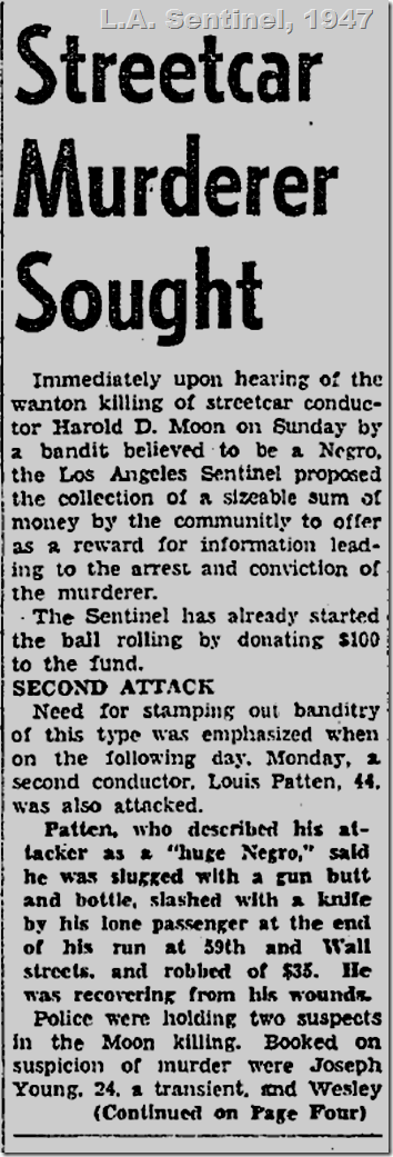 April 3, 1947, Streetcar Conductor