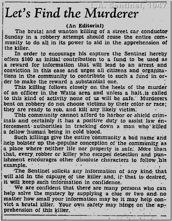 April 3, 1947, Streetcar Conductor