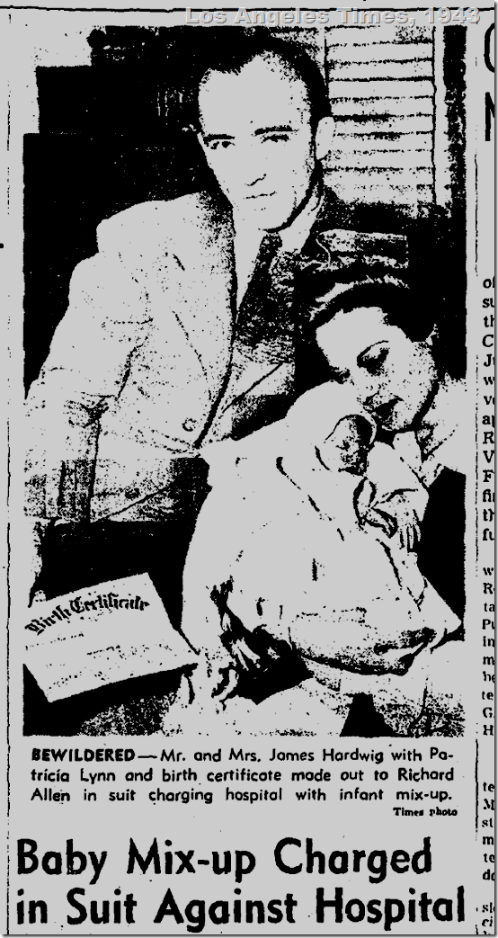July 21, 1943, Baby Mixup 
