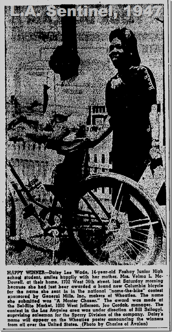 May 8, 1947, Girl Wins Bike May 8, 1947, Girl Wins Bike