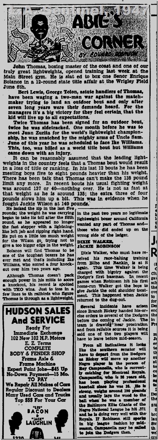 May 8, 1947, Abie's Corner 