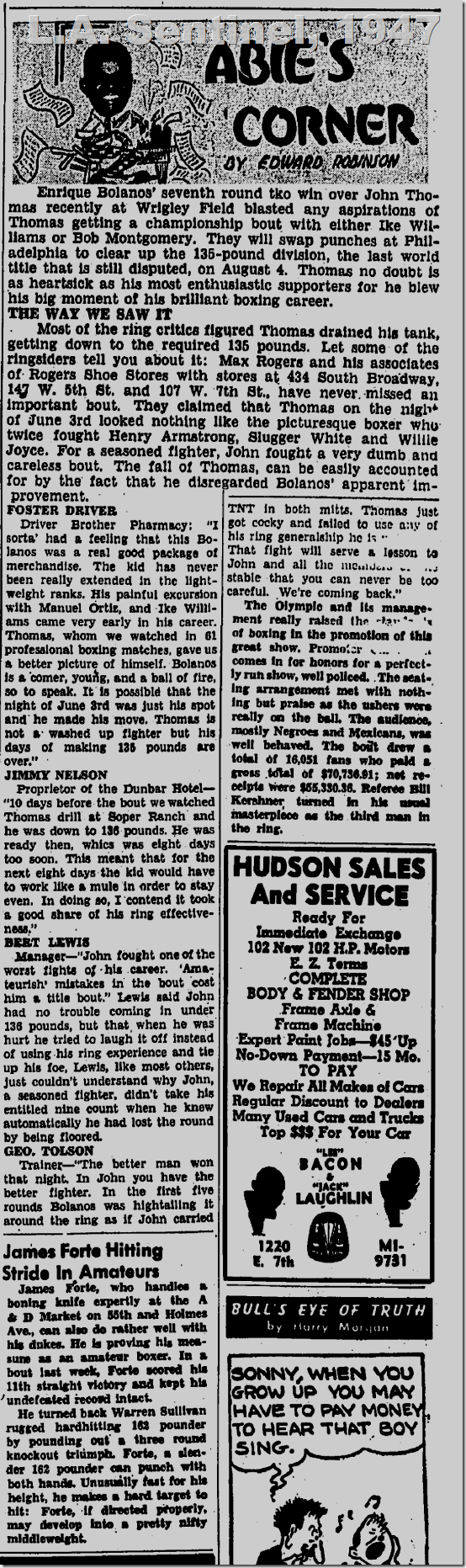 June 12, 1947, Abie's Corner