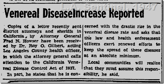 May 1, 1947, L.A. Sentinel