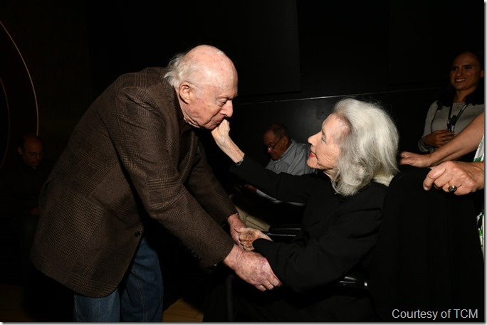 HOLLYWOOD, CA - APRIL 27: (L-R) Producer Norman Lloyd and actress Marsha Hunt attend Day 2 of the 2018 TCM Classic Film Festival on April 27, 2018 in Hollywood, California. 350620. (Photo by Emma McIntyre/Getty Images for TCM)