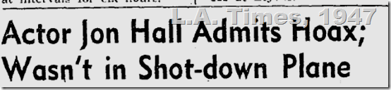 June 18, 1947, Jon Hall June 18, 1947, Jon Hall