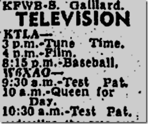 June 6, 1947, Television