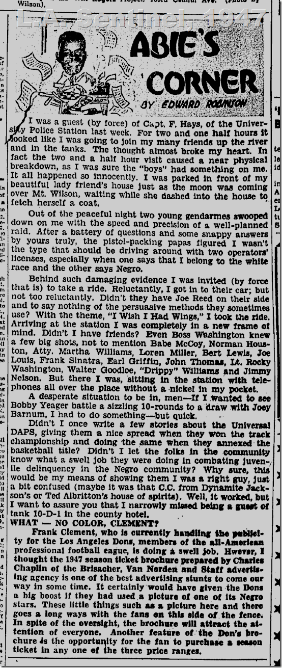 June 26, 1947, L.A. Sentinel