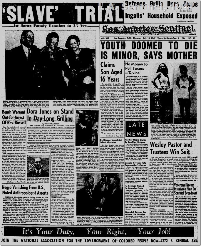 July 10, 1947, L.A. Sentinel July 10, 1947, L.A. Sentinel