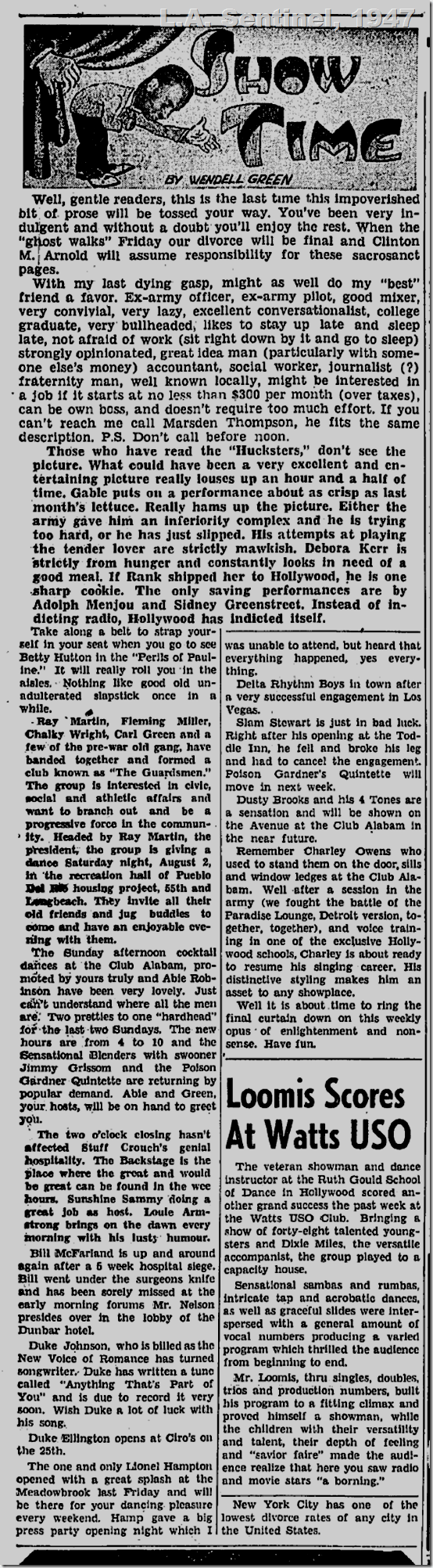 L.A. Sentinel, 1947