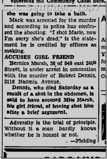 July 24, 1947, Vesta Belle Sapenter