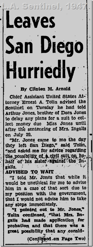 July 24, 1947, L.A. Sentinel, Slavery Case July 24, 1947, L.A. Sentinel, Slavery Case