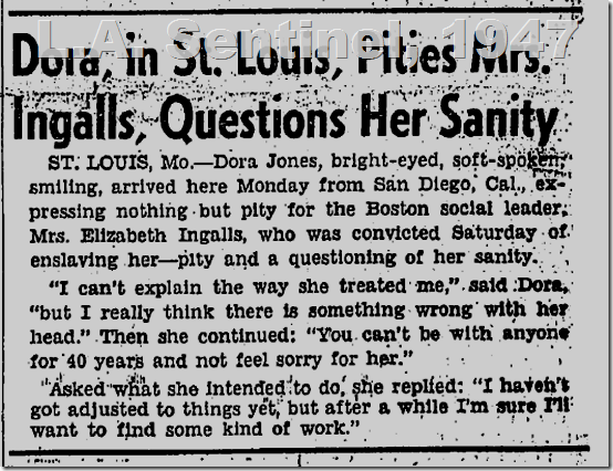 July 24, 1947, L.A. Sentinel, Slavery Case July 24, 1947, L.A. Sentinel, Slavery Case