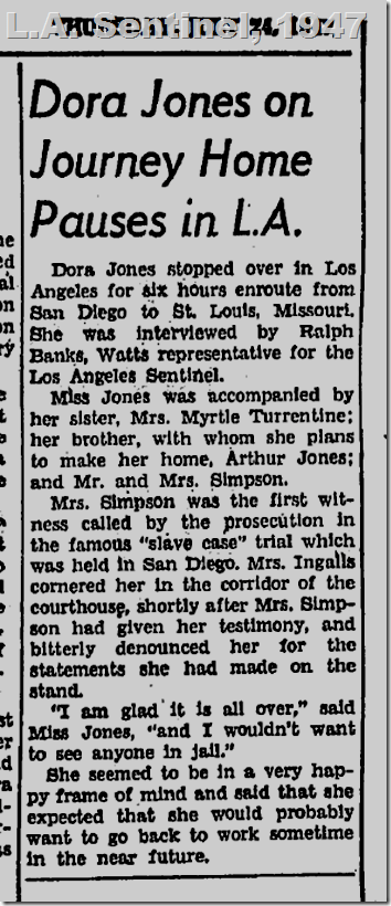 July 24, 1947, L.A. Sentinel, Slavery Case July 24, 1947, L.A. Sentinel, Slavery Case