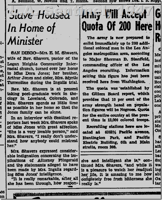 July 24, 1947, L.A. Sentinel, Slavery Case July 24, 1947, L.A. Sentinel, Slavery Case