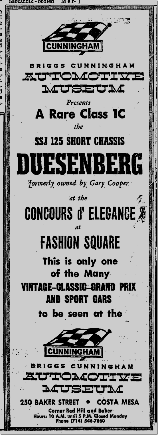June 5, 1966, Briggs Cunningham Museum