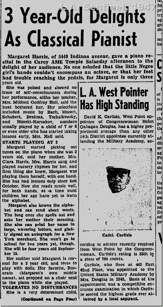 Aug. 28, 1947, L.A. Sentinel, Margaret Harris Aug. 28, 1947, L.A. Sentinel, Margaret Harris