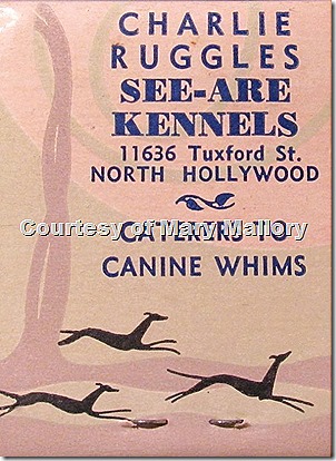 Charlie Ruggles Kennels Matchbook