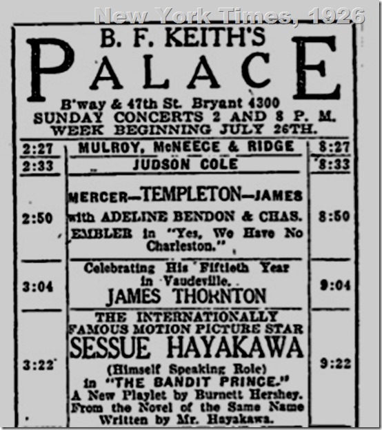 Hayakawa Bandit Prince NYT 7-25-26 Hayakawa Bandit Prince NYT 7-25-26