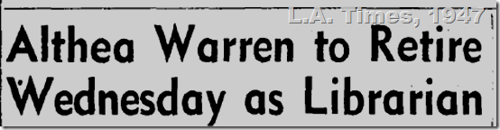Sept. 28, 1948, L.A. Times, Althea Warren 