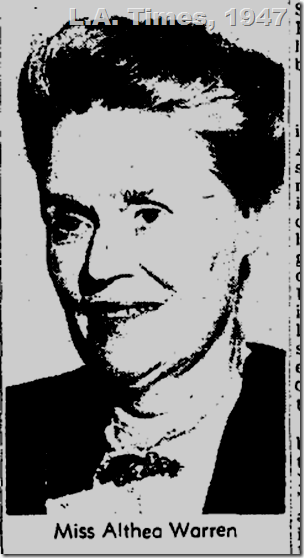 L.A. Times, 1947, Althea Warren 