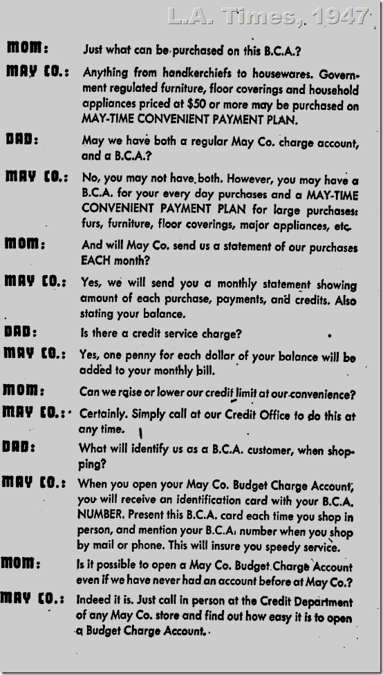 Sept. 7, 1947, May Co. 
