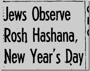 Sept. 15, 1946, Rosh Hashana Sept. 15, 1946, Rosh Hashana