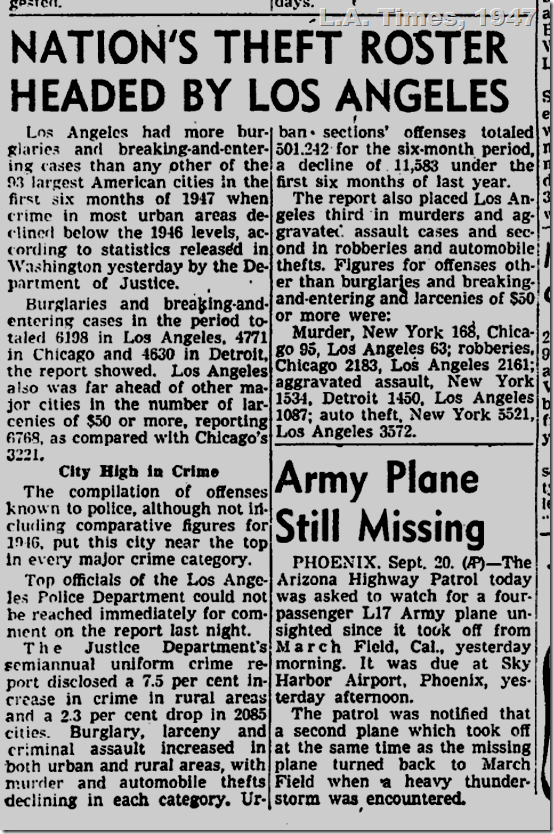 Sept. 21, 1947, L.A. Crimes 