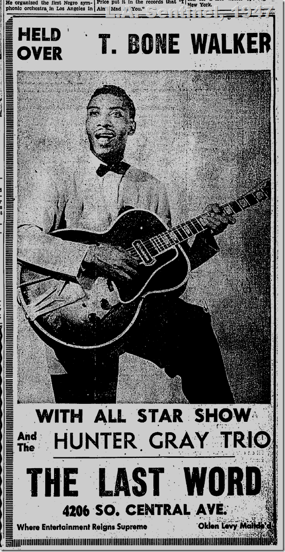 Sept. 18, 1947, T. Bone Walker Sept. 18, 1947, T. Bone Walker
